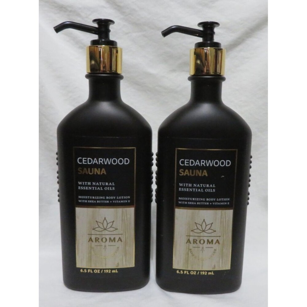 CEDARWOOD SAUNA Bath & Body Works Aroma Body Lotion 6.5 fl oz x 2